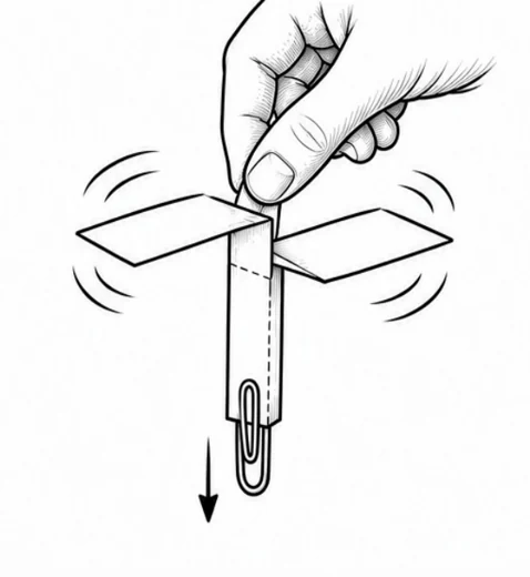 Ergebnisbeispiel: Papierhelikopter