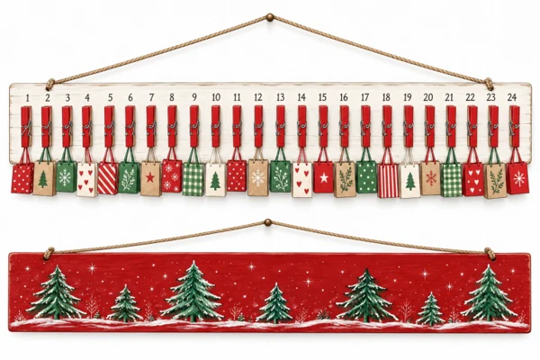 Ergebnisbeispiel: Adventskalender am Brett