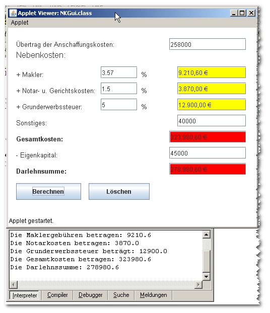 Nebenkosten