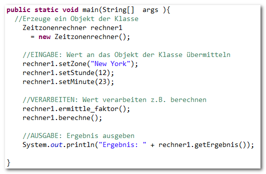 Zeitzonenrechner, unit Test, Java