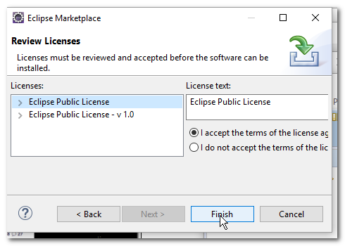 Eclipse Install Licence