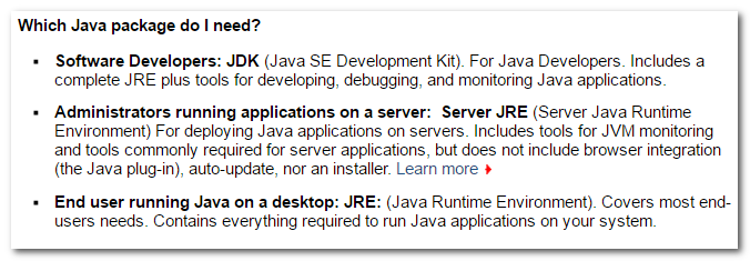 Welche Java Softwareerweiterung benötigen wir für die Entwicklung?