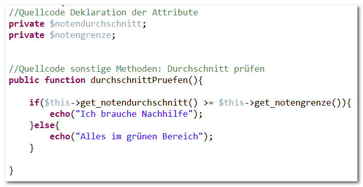 durschnittPruefen,PHP