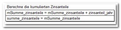 Darlehn, Zinsanteile kummuliert Darlehn, Zinsanteile kummuliert