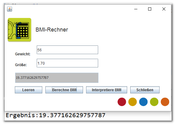 Bmirechner, Fall1,Bmi berechnen