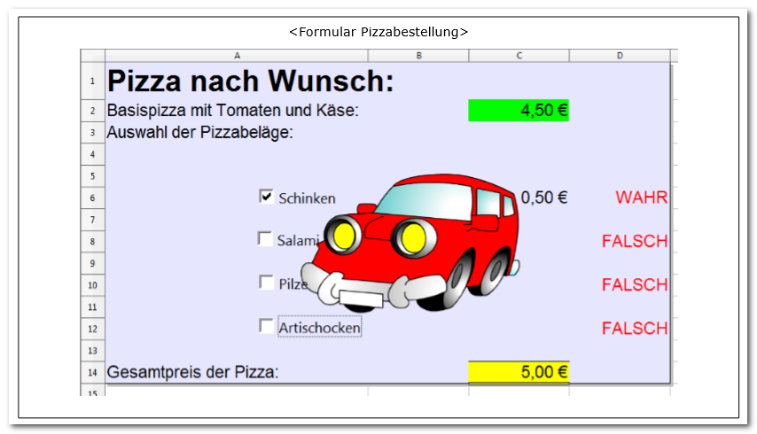 Formular Markierfelder