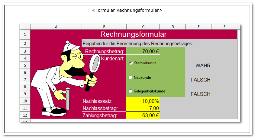 Formular, Optionsfelder